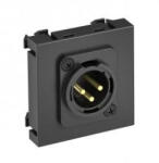 OBO Bettermann 6105260 MTG-X3M S SWGR1 Modul 45 XLR fedlap csavaros csatlakozódugóval 45x45mm szürkésfekete (6105260)