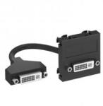 OBO Bettermann 6104760 MTG-DVI F AL1 Modul 45 DVI csatl. aljz. kábellel hüvely-hüvely 45x45mm festett alumínium (6104760)