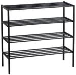 WOOOD Fekete fém mahagóni cipőtartó 80 x 85 cm (373362-Z)