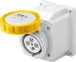 Gewiss Priza cu Montaj Aparent In Unghi De 10° IP67 3P+E 32A 100-130V 50/60Hz Galben 4H Cablaj Cu Surub Gewiss GW62435 (GW62435)