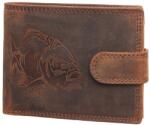 Berledor ponty mintás barna férfi bőr pénztárca (LE-1605-L Carp2 R/TAN HUNTER)