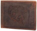 Berledor ponty mintás barna férfi bőr pénztárca (LE-1600 Carp1 R/TAN HUNTER)
