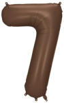 Partydeco Számos lufi 34" 86cm óriás barna szám, számjegy 7-es (LUFI142139)