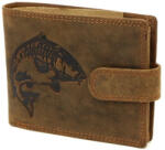 Hunter valódi bőr férfi pénztárca horgász halas RFID (na-643-brown)