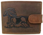Hunter valódi bőr férfi pénztárca lovas mintával RFID védelemmel (na-643-horse)