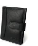 BELLUGIO Valódi bőr kártyatartó fekete színben RFID védelemmel Bellugio (en-786-2-black)