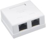 Emtex Priza UTP dubla aplicata Cat. 5e Emtex EMT-UTP5E-2P-PT, RJ45 (EMT-UTP5E-2P-PT)