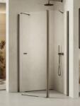 NEW TRENDY New Soleo Gunmetal Brushed cabină de duș 100x80 cm grafit periat/sticlă transparentă K-1710 (K1710)