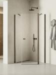 NEW TRENDY New Soleo Gunmetal Brushed cabină de duș 90x90 cm grafit periat/sticlă transparentă K-1708 (K1708)
