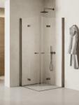 NEW TRENDY New Soleo Gunmetal Brushed cabină de duș 100x80 cm dreptunghiular grafit periat/sticlă transparentă K-2248 (K2248)