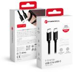 Forcell F-ENERGY C338 kábel Type C - Type C PD QC4.0 3A 60W 1, 5 m fekete