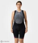 ALÉ Solid Traguardo női kantáros rövidnadrág, fekete/neonrózsaszín (M)