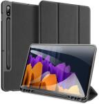 Dux Ducis GP-100153 Tok - Samsung Galaxy Tab S8 Plus LTE (SM-X806), Oldalra Nyíló, Textil, Fekete (GP-100153)