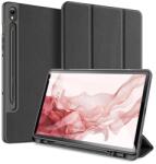 Dux Ducis GP-147036 Tok - Samsung Galaxy Tab S9 LTE (SM-X716), Oldalra Nyíló, Textil, Fekete (DUX-DU-FO-X710-BK)