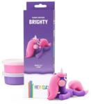 HEY CLAY Hey Clay, Rainbow Unicorns, Brighty, set creativ, 3 cutii de plastilina