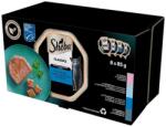 Sheba Classics Fish Flavours 8x85 g teljes értékű nedves eledel felnőtt macskáknak teriinnel lazaccal, fehér hallal és sárgarépával, tonhallal és zöldségekkel, tőkehallal