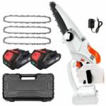 KrafTech KT/BCHS-48iPro Mini Láncfűrész 2db 48V akkuval 3db 6" lánccal