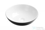 INVENA DOKOS 39, 5 cm-es pultra ültethető mosdó csaplyuk nélkül, fekete/fehér CE-19-041-C (CE-19-041-C)