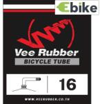 Vee Rubber 16 x 2, 75/3, 0 (70/76-305) elektromos kerékpár belső gumi 90/90 fokos hajlított szeleppel, autós