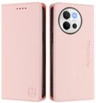  RINA Husă rabatabilă pentru Vivo V40 Lite 5G roz