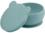 Minikoioi Bowl Aqua Green szilikon tálka tapadókoronggal