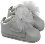 Funny Baby Pantofi pentru bebeluși Funny Baby - Premium, mărimea18, 8-12 luni, balerine, argintiu (7060-32)