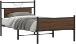 vidaXL barna tölgy színű szerelt fa ágykeret matrac nélkül 100x200 cm (4107029)