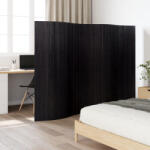 vidaXL fekete bambusz térelválasztó 165 x 250 cm (376990) - valora