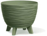 Prosperplast Furu Stand virágcserép, 24 cm - föld zöld (DFUR240-5615C)