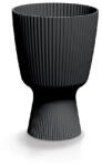 Prosperplast Milly Round Elegant virágcserép, 15 cm - szén (DMIG150-446U)