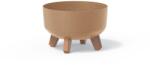 Prosperplast Gracia Low Eco Wood alacsony virágcserép, 24 cm - natúr (DGRL240LW-4665W)