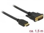 Delock HDMI - DVI 24+1 kétirányú kábel 1, 5 m (DL85653) (DL85653)