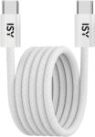 ISY 2V230135 USB Type-C összekötő kábel, mágneses borítás, 1 méter, max 100W, fehér (IUC-5400-PR) (IUC-5400-WT)