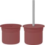 Minikoioi Sip+Snack Set etetőszett gyermekeknek Velvet Rose / Powder Grey
