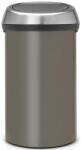 Brabantia Touch Bin New XXL nyomófedeles szemetes - platinaszürke test, selyem ujjlenyomatmentes fedő 60L (402463)