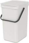 Brabantia Sort & Go szemetes felnyitható fedéllel, fogantyúval - világos szürke 12L (213281)