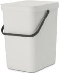 Brabantia Sort & Go szemetes felnyitható fedéllel, fogantyúval - világos szürke 25L (214400)