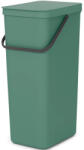 Brabantia Sort & Go szemetes felnyitható fedéllel, fogantyúval - platina zöld 40L (251023)