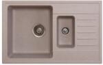 Metalac Quadro Plus 1.5D Metalac Gránit Mosogatótálca - Extra mély, Csepegtetőtálcás, Design, Bézs