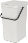 Brabantia Sort & Go szemetes felnyitható fedéllel, fogantyúval - világos szürke 16L (213465)