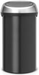 Brabantia Touch Bin New XXL nyomófedeles szemetes - matt fekete test, selyem ujjlenyomatmentes fedő 60L (402548)