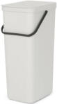 Brabantia Sort & Go szemetes felnyitható fedéllel, fogantyúval - világos szürke 40L (214424)