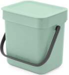 Brabantia Sort & Go szemetes felnyitható fedéllel, fogantyúval - jáde zöld 3L (211683)