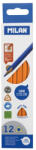 MILAN Set 12 creioane colorate unicolor Milan Portocaliu 0722313212 (0722313212)