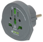 Q2 power World to Europe utazó adapter (1.100100-TH) (1.100100-TH)