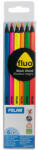 MILAN Creioane colorate Fluo Lemn Negru MILAN 0752306, 6 culori (0752306)