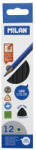 MILAN Set 12 creioane colorate unicolor Milan Negru 0722318012 (0722318012)