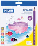 MILAN Creioane colorate triunghiulare Maxi Milan 0722612, 12 culori (0722612)
