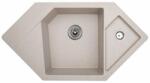 Metalac Diamond Metalac Gránit Sarok Mosogatótálca - Design, Bézs