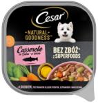 Cesar Natural Goodness tálca 100 g teljes értékű nedves eledel felnőtt kutyáknak halolajjal dúsított lazaccal, spenóttal és sárgarépával, mártásban